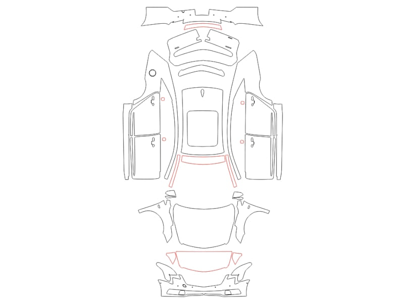 Formatki PPF do karoserii Cadillac XTS (2018) – zestaw
