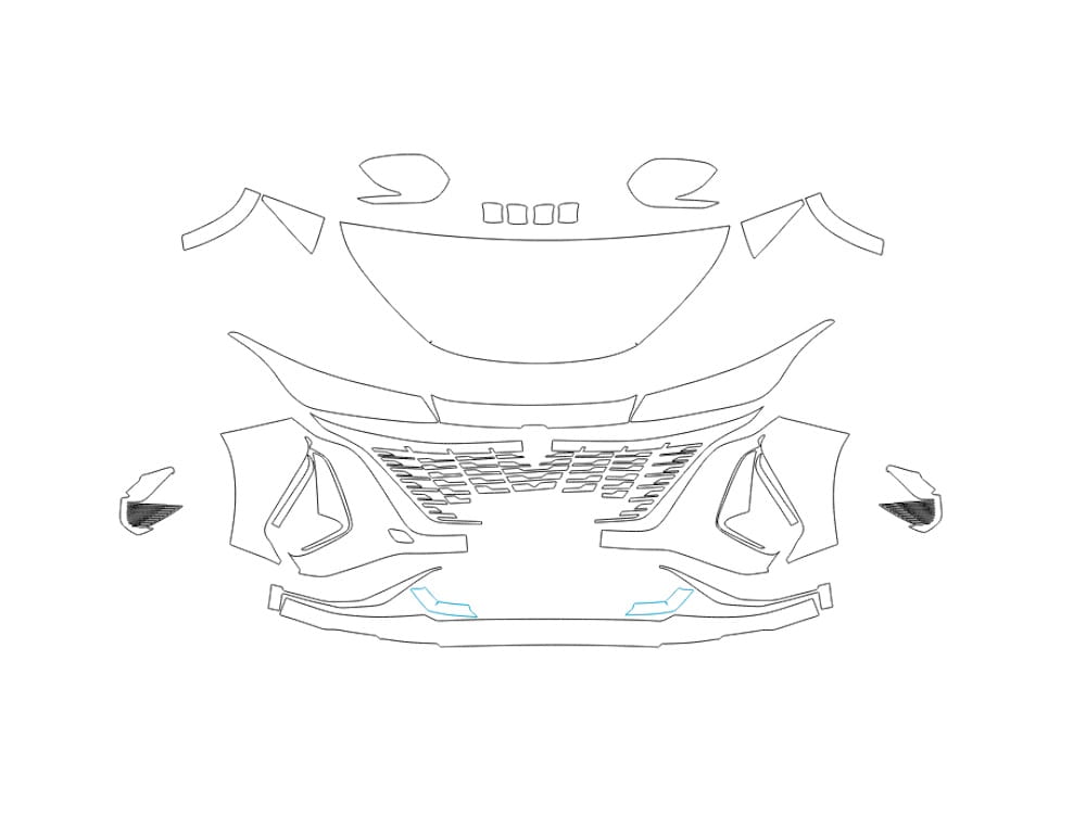 Formatki PPF do karoserii Changan CS75 (2023) Plus – zestaw