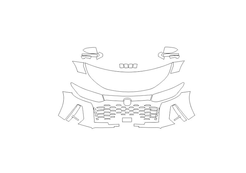 Formatki PPF do karoserii Changan CS95 (2023) Plus – zestaw