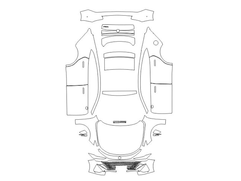 Formatki PPF do karoserii Changan UNI-V (2022) – zestaw