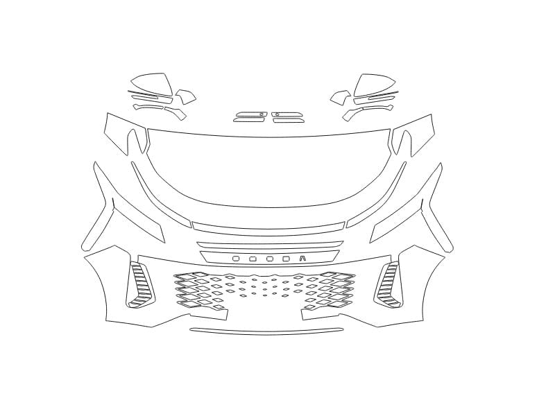 Formatki PPF do karoserii Chery Omoda C9 (2023) – zestaw