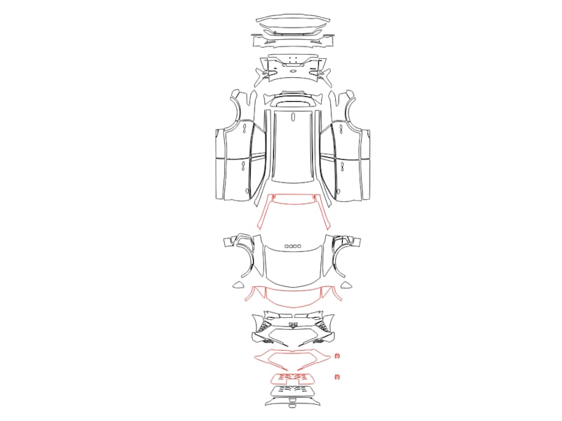 Formatki PPF do karoserii Chevrolet Blazer (2023) EV – zestaw