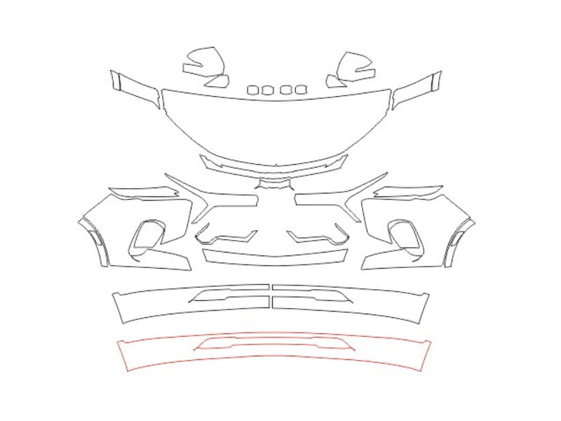Formatki PPF do karoserii Chevrolet Blazer (2023) RS – zestaw