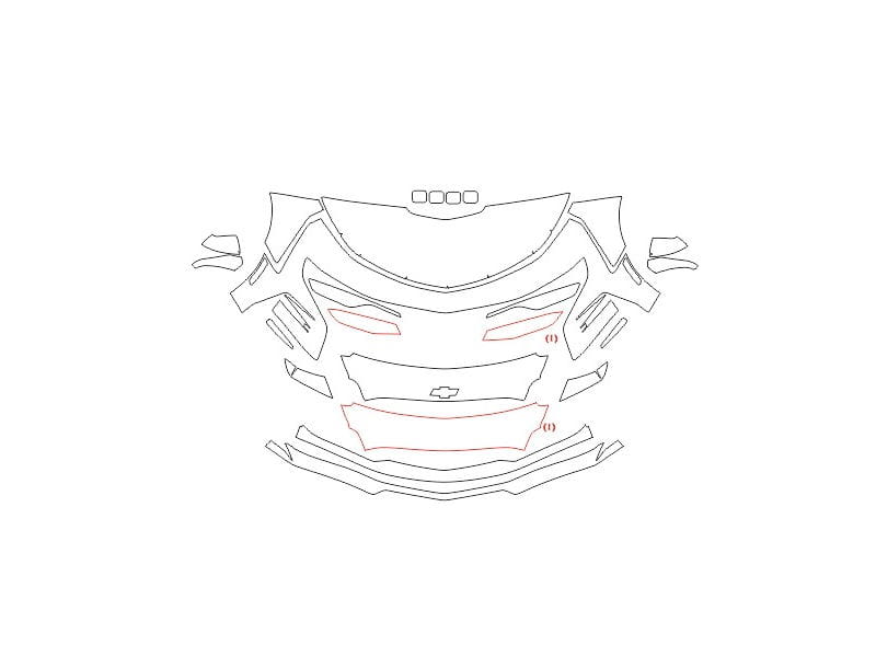 Formatki PPF do karoserii Chevrolet Camaro (2019) SS – zestaw