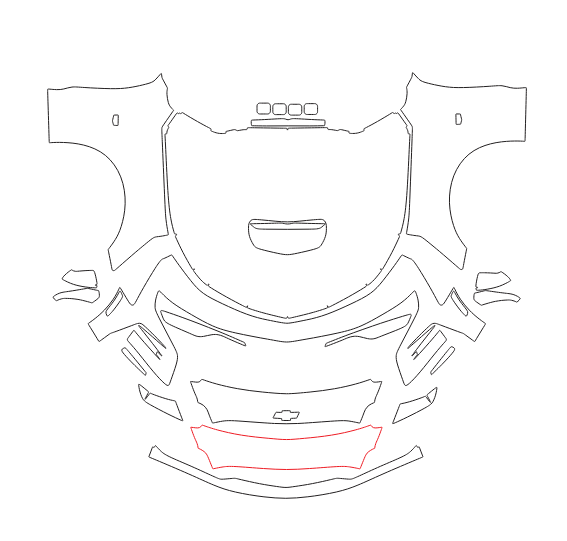 Formatki PPF do karoserii Chevrolet Camaro (2019) SS – zestaw