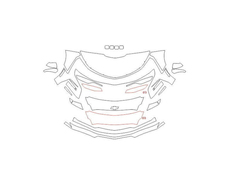 Formatki PPF do karoserii Chevrolet Camaro (2019) SS convertible – zestaw
