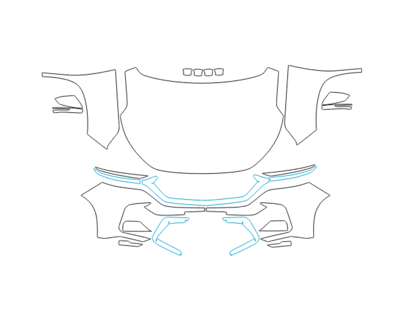 Formatki PPF do karoserii Chevrolet Captiva (2019) – zestaw