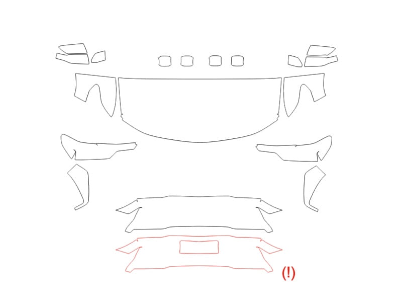 Formatki PPF do karoserii Chevrolet Colorado (2023) Trail Boss – zestaw