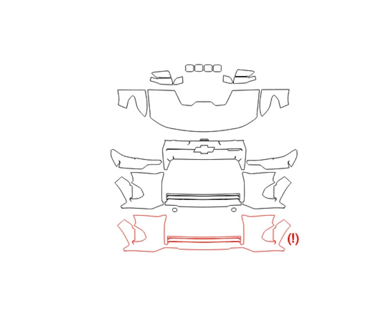 Formatki PPF do karoserii Chevrolet Colorado ZR 2 (2023) – zestaw