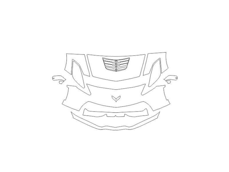Formatki PPF do karoserii Chevrolet Corvette (2016) Z06 – zestaw