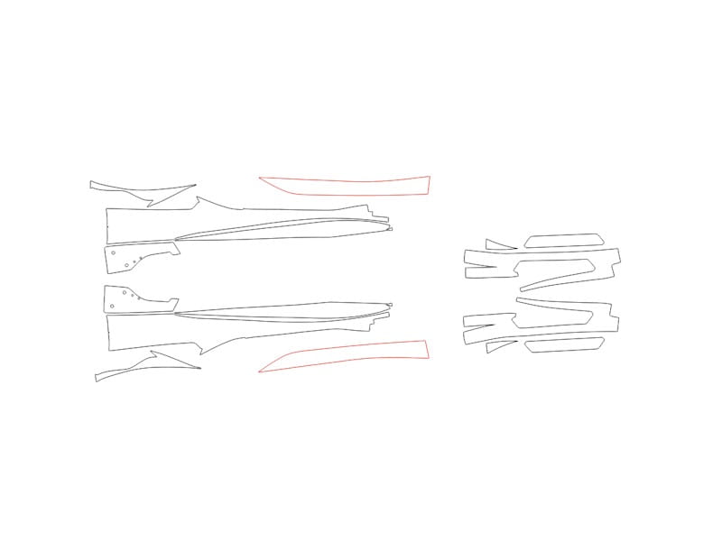 Formatki PPF do karoserii Chevrolet Corvette E-Ray (2024) – zestaw