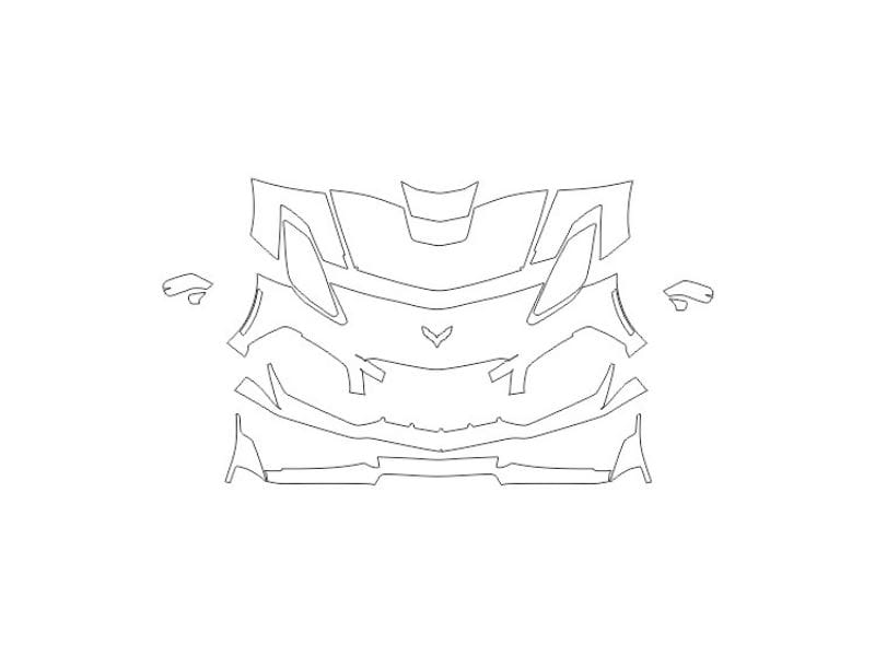 Formatki PPF do karoserii Chevrolet Corvette ZR1 (2019) – zestaw