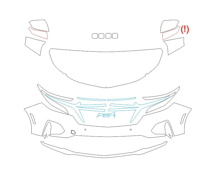 Formatki PPF do karoserii Chevrolet Equinox (2022) Premier – zestaw