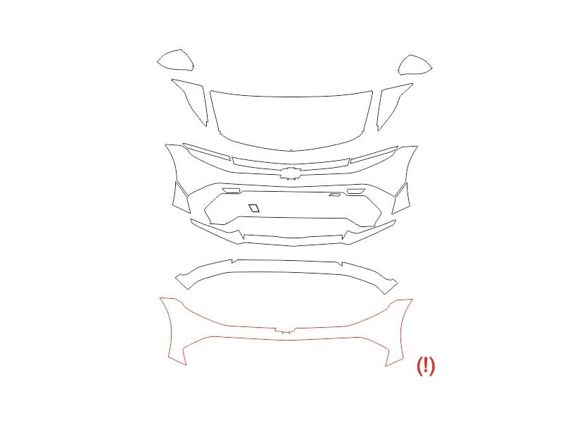 Formatki PPF do karoserii Chevrolet Equinox (2024) EV RS – zestaw
