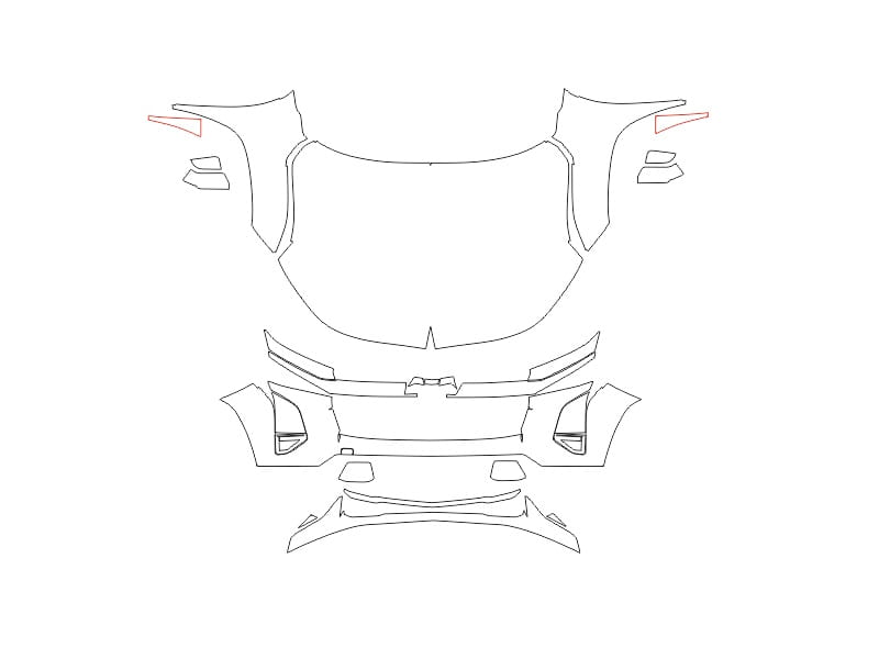 Formatki PPF do karoserii Chevrolet Equinox (2025) RS – zestaw