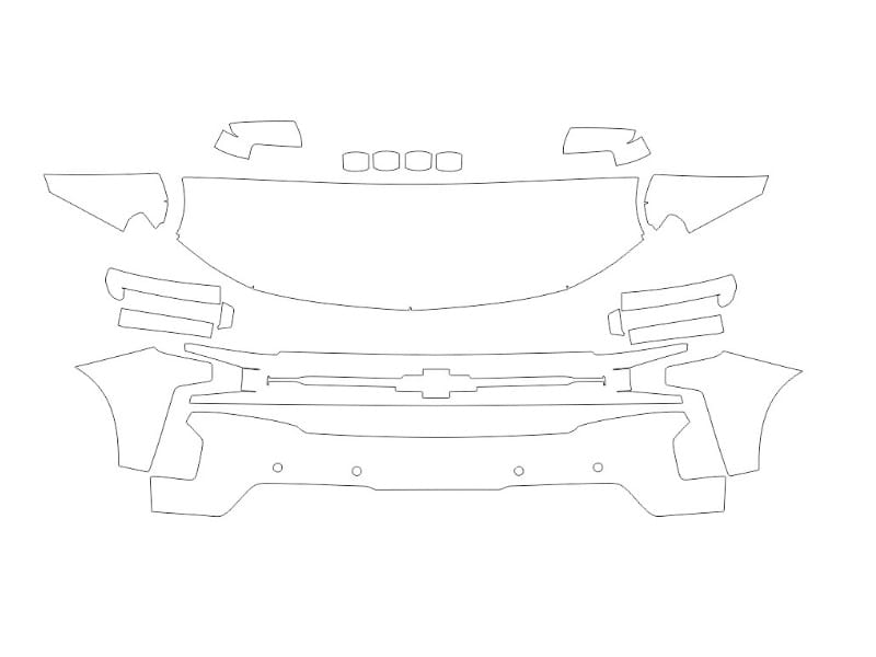 Formatki PPF do karoserii Chevrolet Silverado (2019) Z71 – zestaw