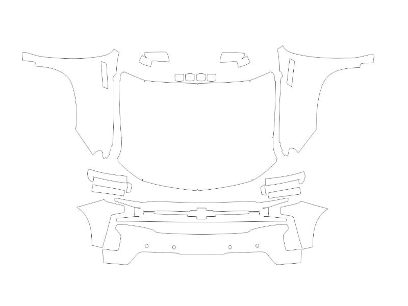 Formatki PPF do karoserii Chevrolet Silverado (2019) Z71 – zestaw