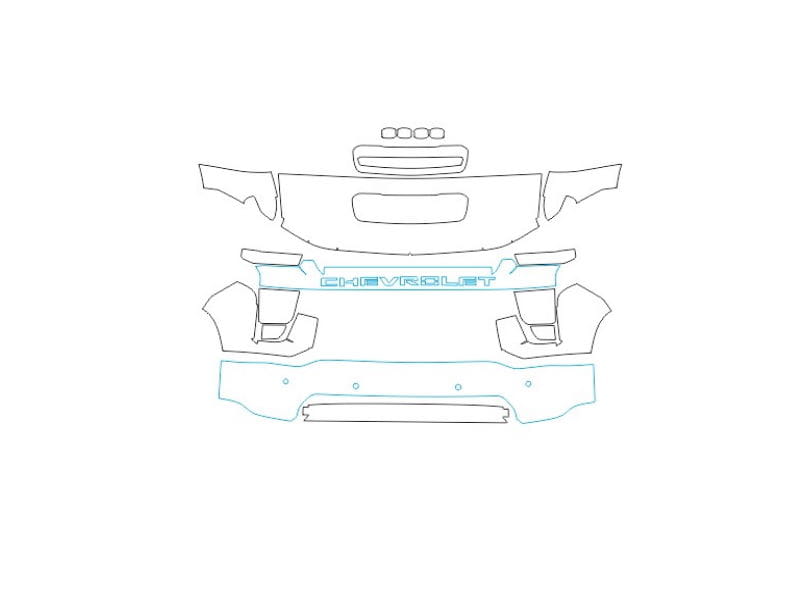 Formatki PPF do karoserii Chevrolet Silverado (2020) – zestaw