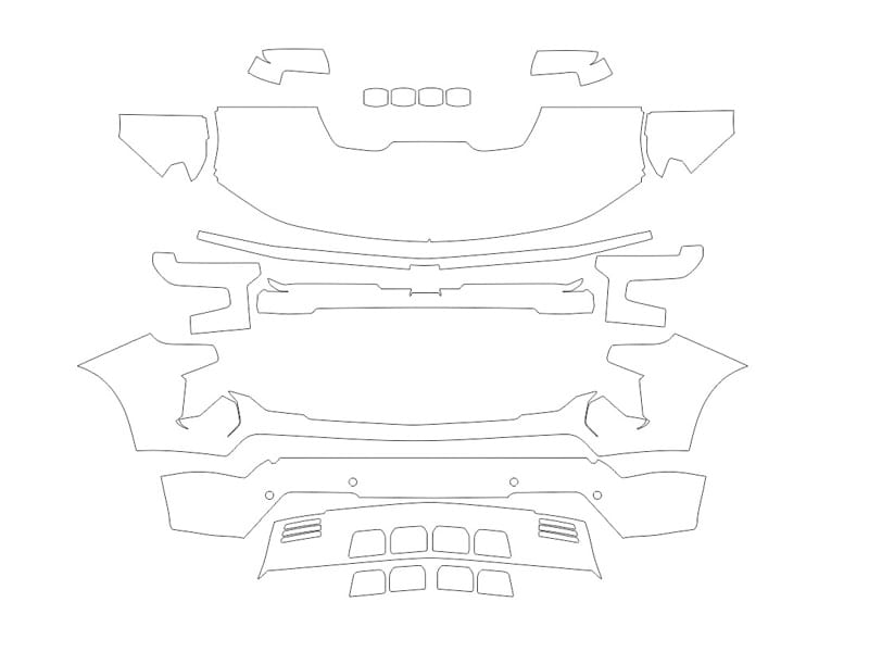 Formatki PPF do karoserii Chevrolet Silverado (2022) Z71 TrailBoss – zestaw
