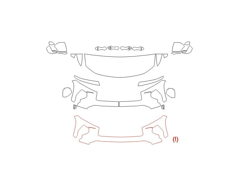 Formatki PPF do karoserii Chevrolet Silverado (2023) EV – zestaw