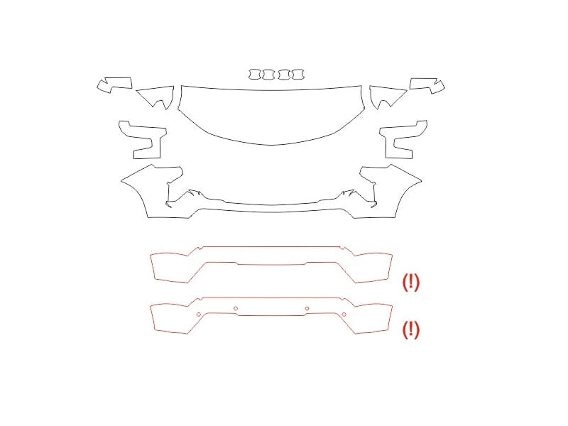 Formatki PPF do karoserii Chevrolet Silverado (2024) 1500 WT – zestaw