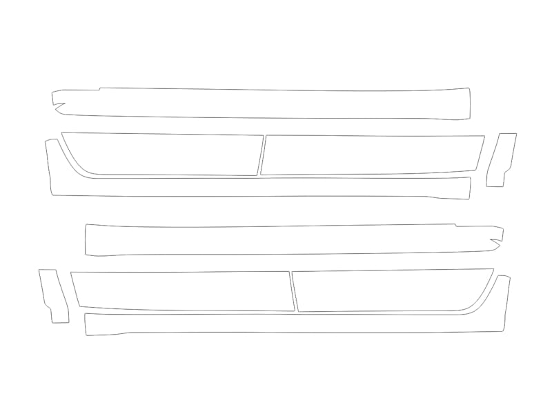 Formatki PPF do karoserii Chevrolet Silverado 3500 HD (2023) WT Crew cab Standard bed – zestaw