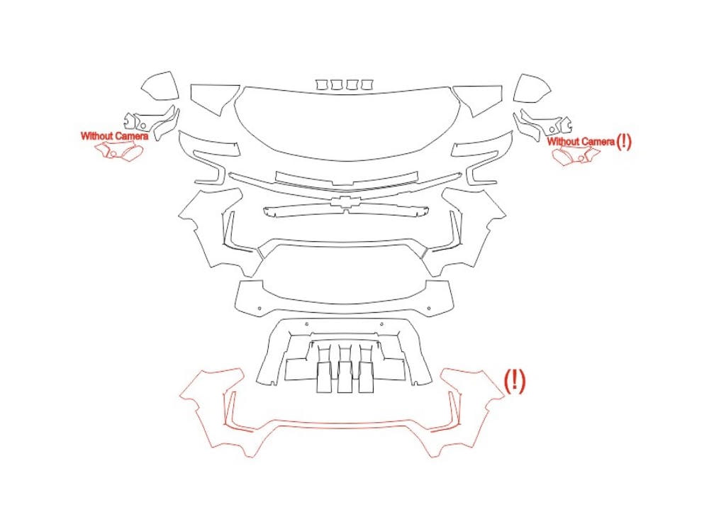 Formatki PPF do karoserii Chevrolet Suburban (2021) Z71 – zestaw