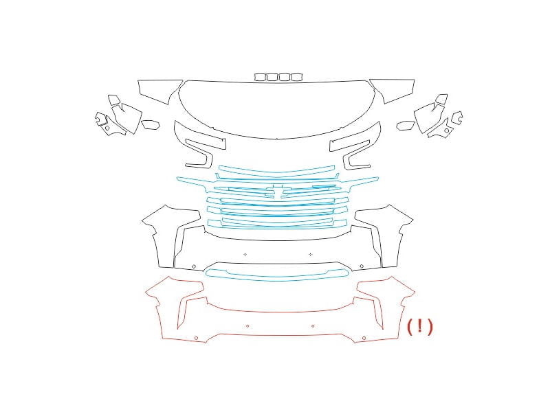 Formatki PPF do karoserii Chevrolet Tahoe (2020) – zestaw
