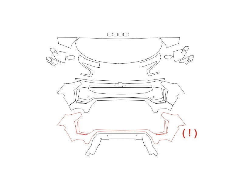 Formatki PPF do karoserii Chevrolet Tahoe Z71 (2020) – zestaw