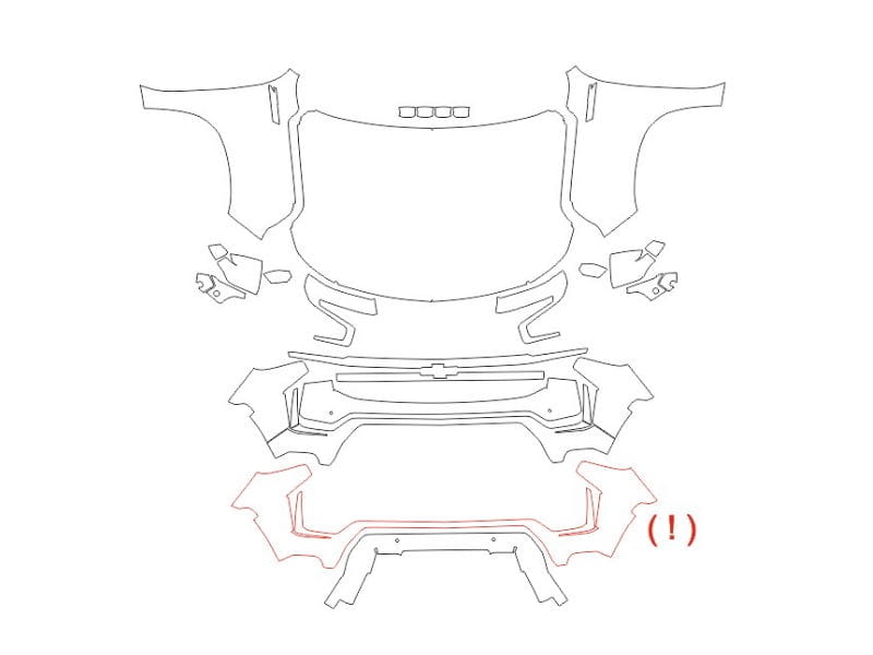 Formatki PPF do karoserii Chevrolet Tahoe Z71 (2020) – zestaw