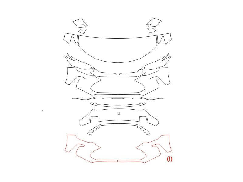 Formatki PPF do karoserii Chevrolet Tracker (2022) RS (China) – zestaw