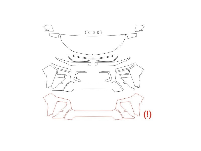 Formatki PPF do karoserii Chevrolet Traverse (2024) LS – zestaw