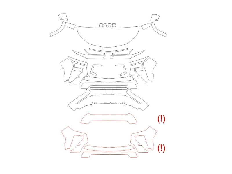Formatki PPF do karoserii Chevrolet Traverse (2024) RS – zestaw