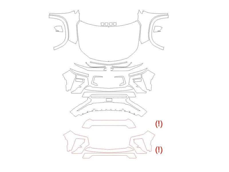 Formatki PPF do karoserii Chevrolet Traverse (2024) RS – zestaw