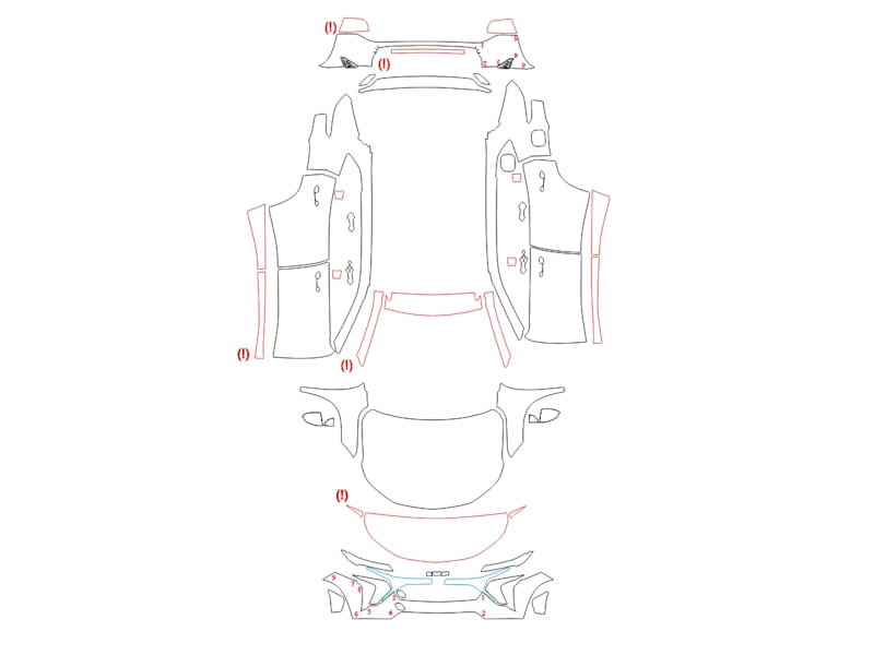 Formatki PPF do karoserii Chevrolet Trax (2023) LT – zestaw