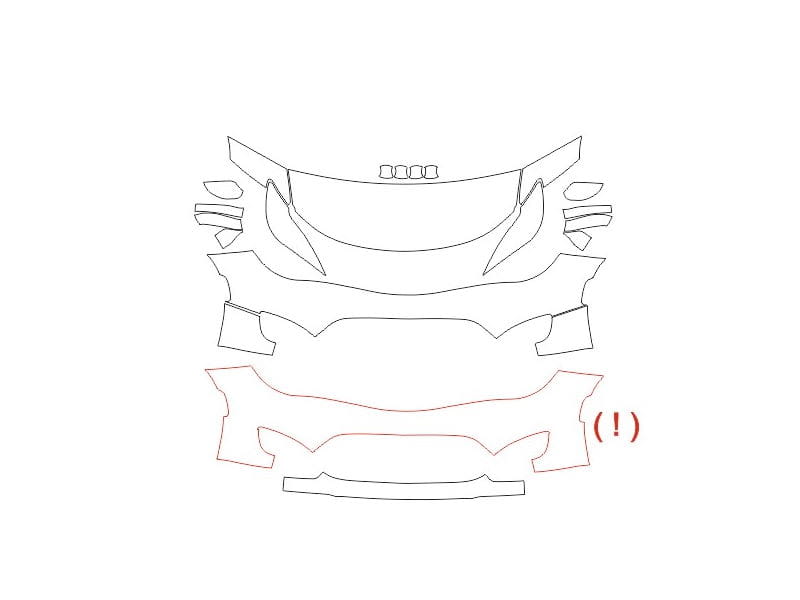Formatki PPF do karoserii Chrysler Pacifica (2020) – zestaw