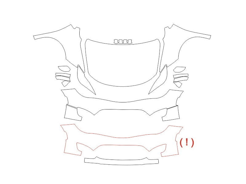 Formatki PPF do karoserii Chrysler Pacifica (2020) – zestaw