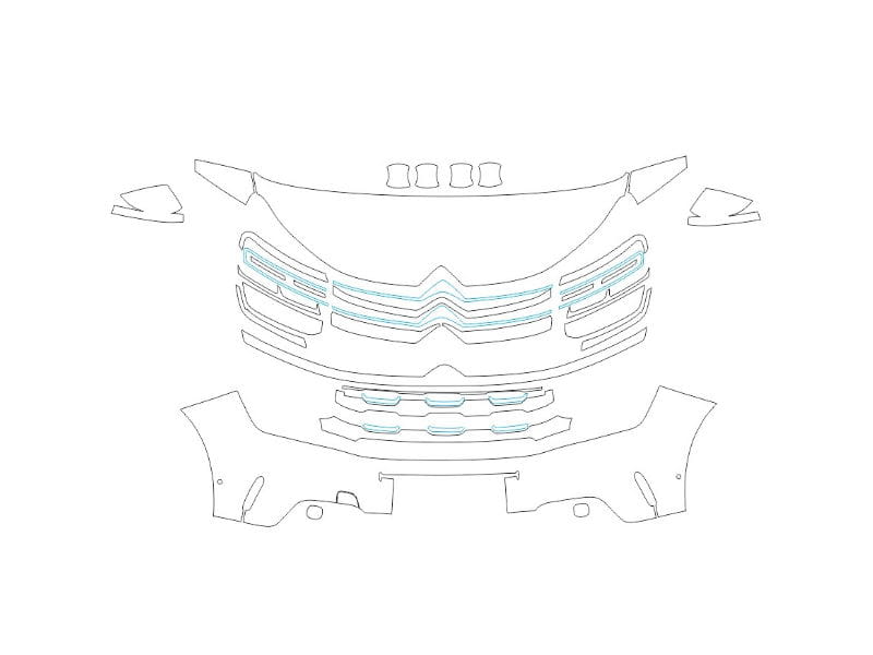 Formatki PPF do karoserii Citroen C5 Aircross (2018) – zestaw