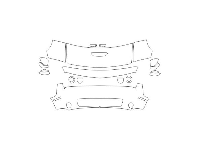 Formatki PPF do karoserii Dodge Challenger GT (2019) – zestaw