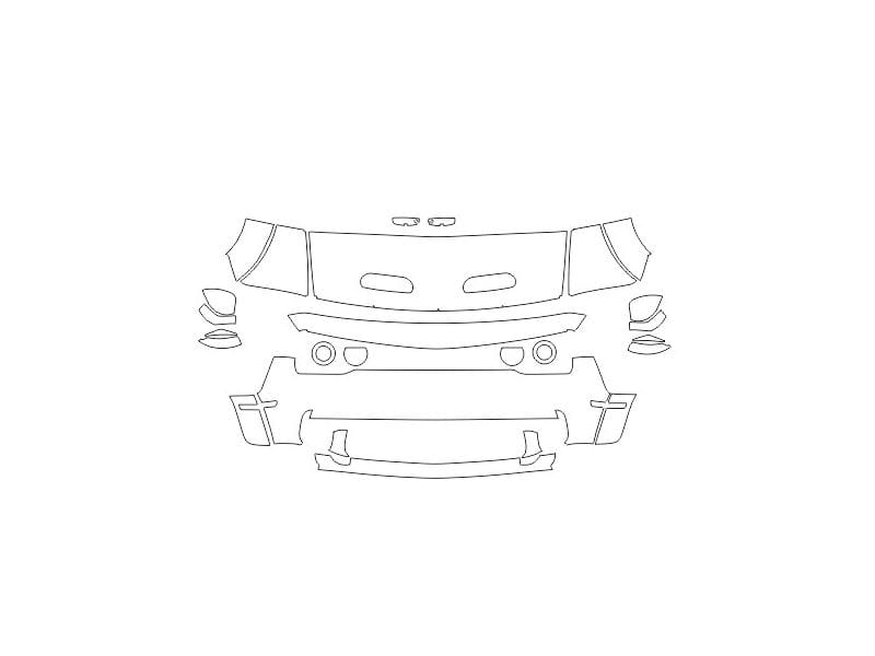 Formatki PPF do karoserii Dodge Challenger SRT Hellcat Widebody (2019) – zestaw