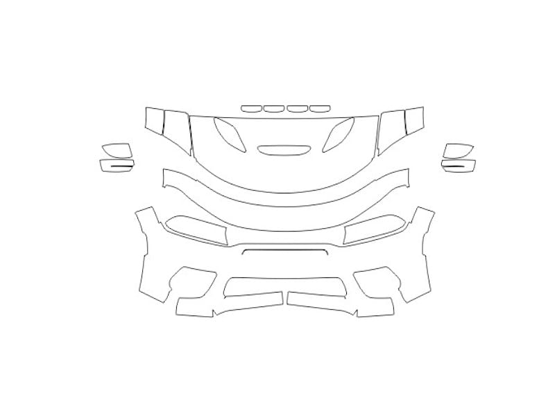 Formatki PPF do karoserii Dodge Charger (2023) Super Bee Widebody – zestaw