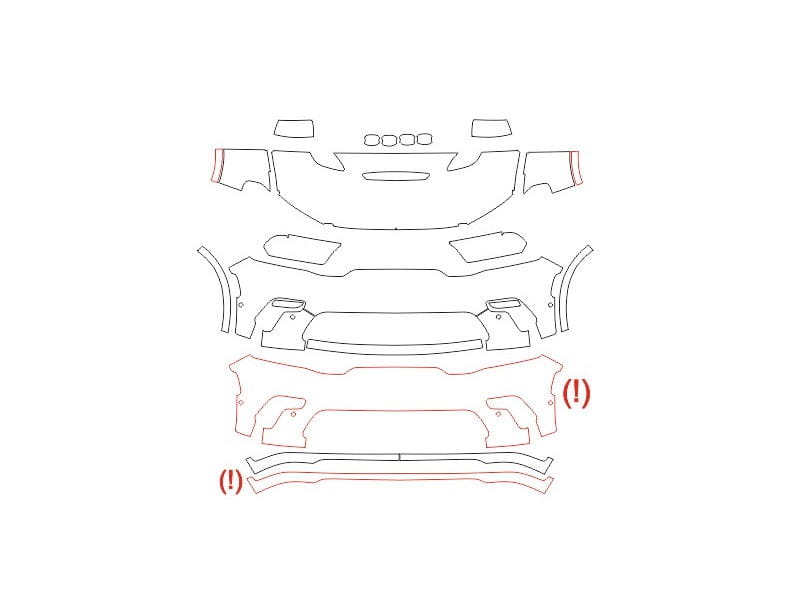 Formatki PPF do karoserii Dodge Durango (2021) RT – zestaw