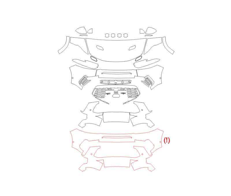 Formatki PPF do karoserii Dodge Hornet (2023) – zestaw