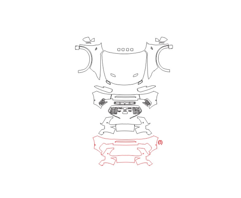 Formatki PPF do karoserii Dodge Hornet (2023) – zestaw