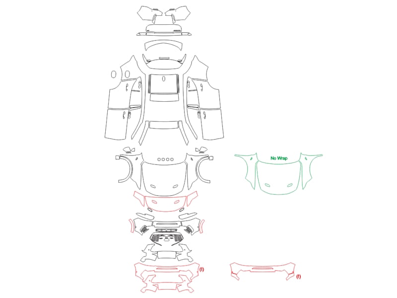 Formatki PPF do karoserii Dodge Hornet (2023) – zestaw