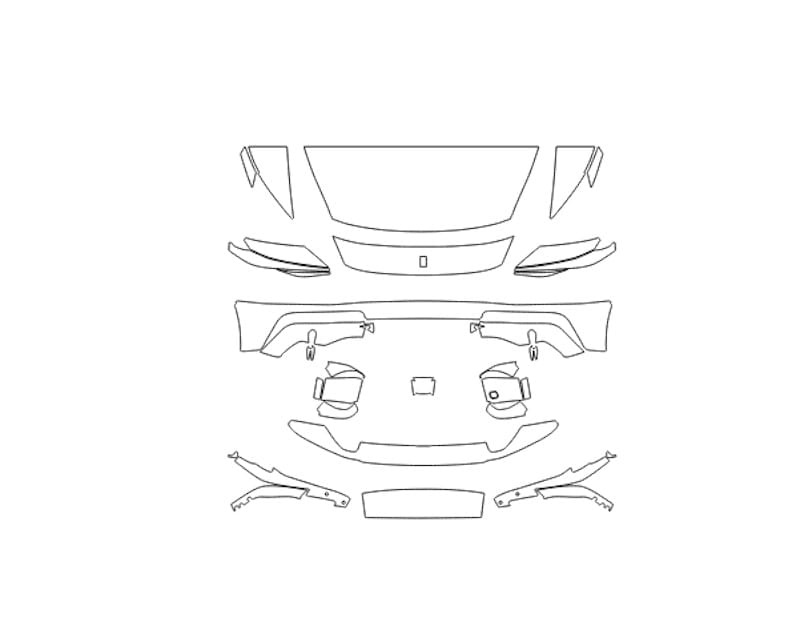 Formatki PPF do karoserii Ferrari 12Cilindri (2025) Spider – zestaw