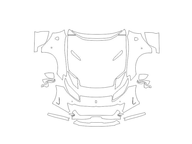 Formatki PPF do karoserii Ferrari 812 (2020) – zestaw