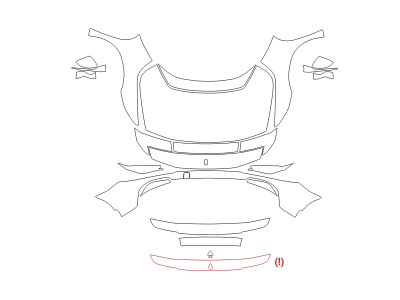 Formatki PPF do karoserii Ferrari 849 Testarossa (2026) – zestaw