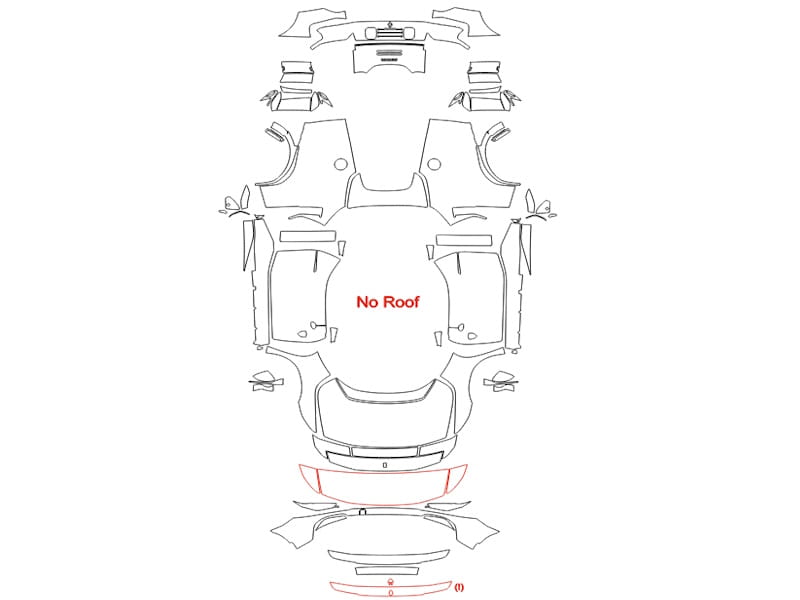 Formatki PPF do karoserii Ferrari 849 Testarossa (2026) – zestaw
