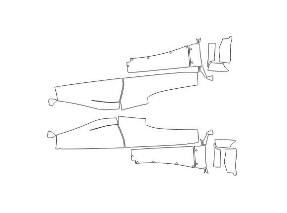 Formatki PPF do karoserii Ferrari Daytona (2023) – zestaw